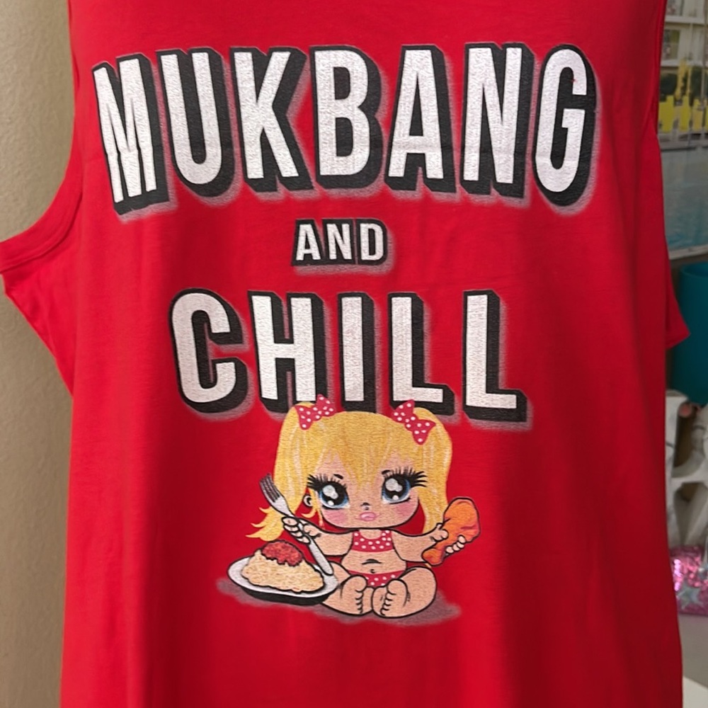 Trisha’s Merch Mukbang and Chill Tank NWOT - Picture 2 of 7